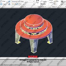 سه بعدی طراحی آلاچیق کد 44651