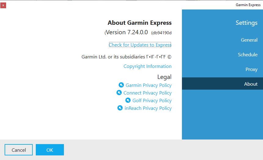 نرم افزار GarminExpress