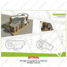 پروژه طراحی مجتمع تجاری و اداری کد 44396