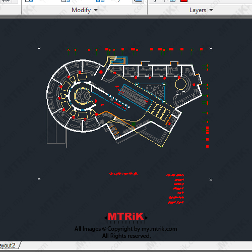 طراحی مجتمع تجاری و اداری کد 44414