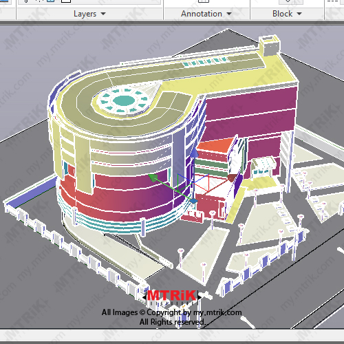 سه‌ بعدی و پلان تجاری و اداری کد 44433