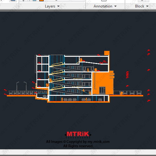 سه‌ بعدی و پلان تجاری و اداری کد 44433