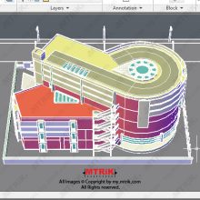 سه‌ بعدی و پلان تجاری و اداری کد 44433