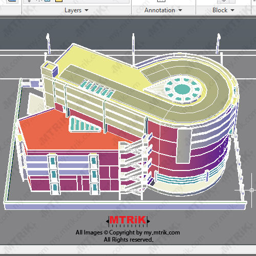 سه‌ بعدی و پلان تجاری و اداری کد 44433