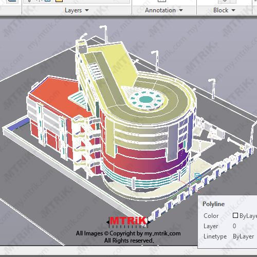 سه‌ بعدی و پلان تجاری و اداری کد 44433