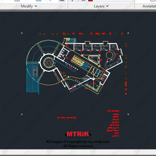 سه‌ بعدی و پلان تجاری و اداری کد 44433