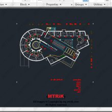 پلان مجتمع تجاری و اداری کد 44450