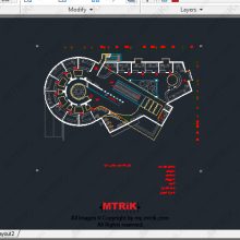 پلان مجتمع تجاری و اداری کد 44450