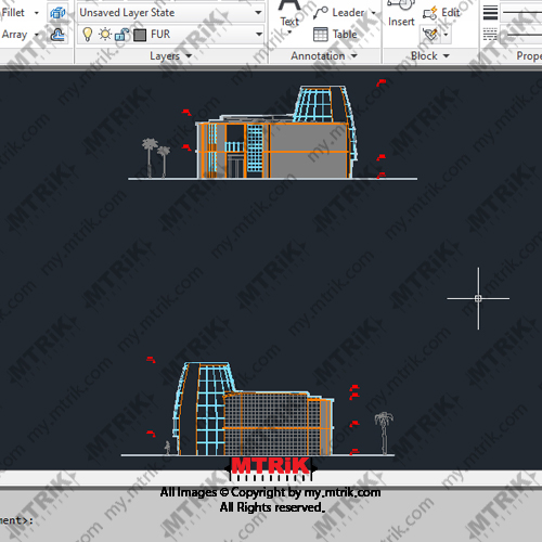 طراحی ساختمان فرهنگی کد 44666