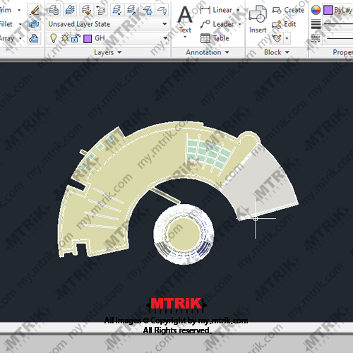 طراحی ساختمان فرهنگی کد 44666