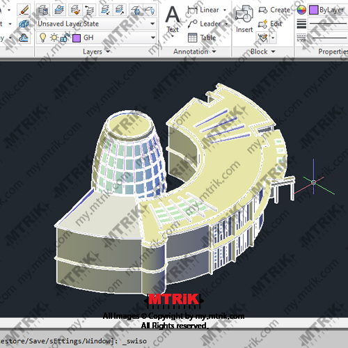 طراحی ساختمان فرهنگی کد 44666