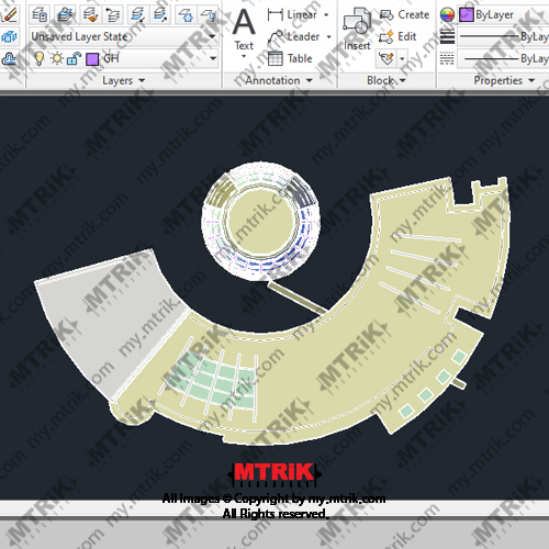 طراحی ساختمان فرهنگی کد 44666