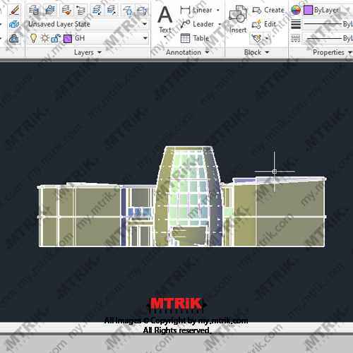 طراحی ساختمان فرهنگی کد 44666